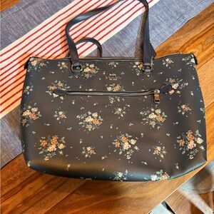 Coach Blue Floral Tote Bag